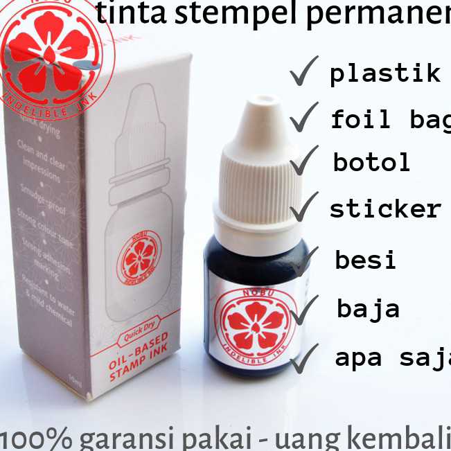 

Terkini Nobu Ink - Tinta stempel permanen ke plastik kemasan label sticker, foil, besi - tanggal kadaluarsa, expired date, kode produksi