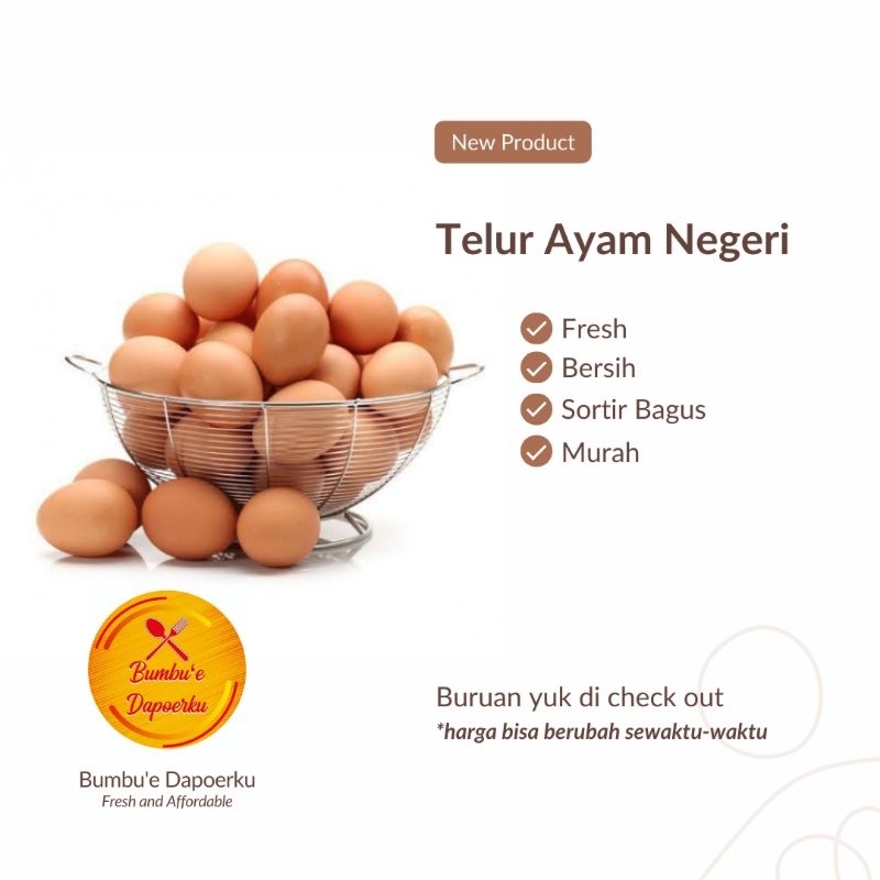 

Telur Ayam Negeri | Kirim Instan | Fresh Product