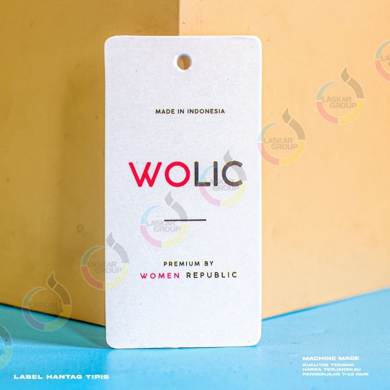 

label hangtag/poil embos