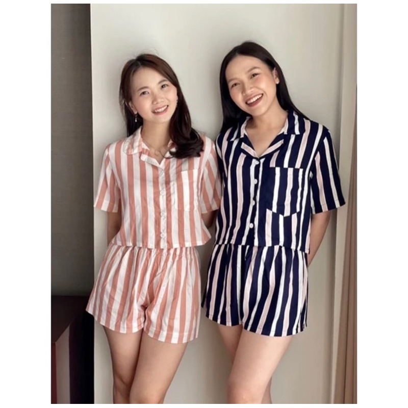 Setelan Baju Tidur Piyama Wanita Crop RAYON PREMIUM