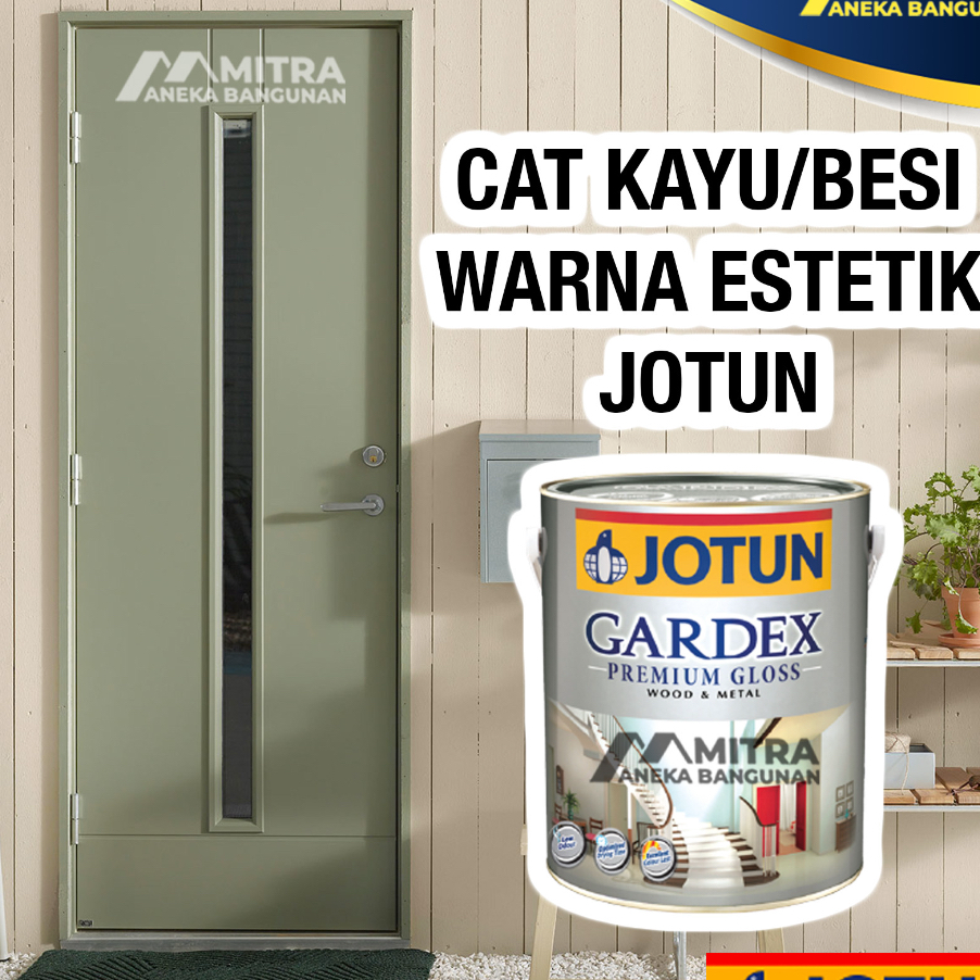 Terkini CAT KAYU DAN BESI JOTUN GARDEX 0,9 LITER 1 KG / CAT MINYAK JOTUN WARNA AESTHETIC SAGE GREEN.