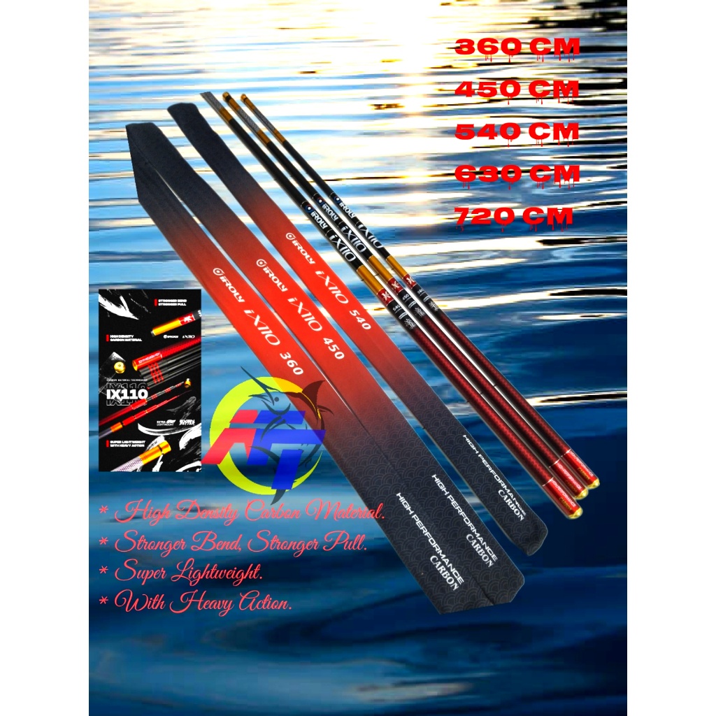 TEGEK / pole  IROLY IX110 HIGH PERFORMACE CARBON MATERIAL Kaku Ringan