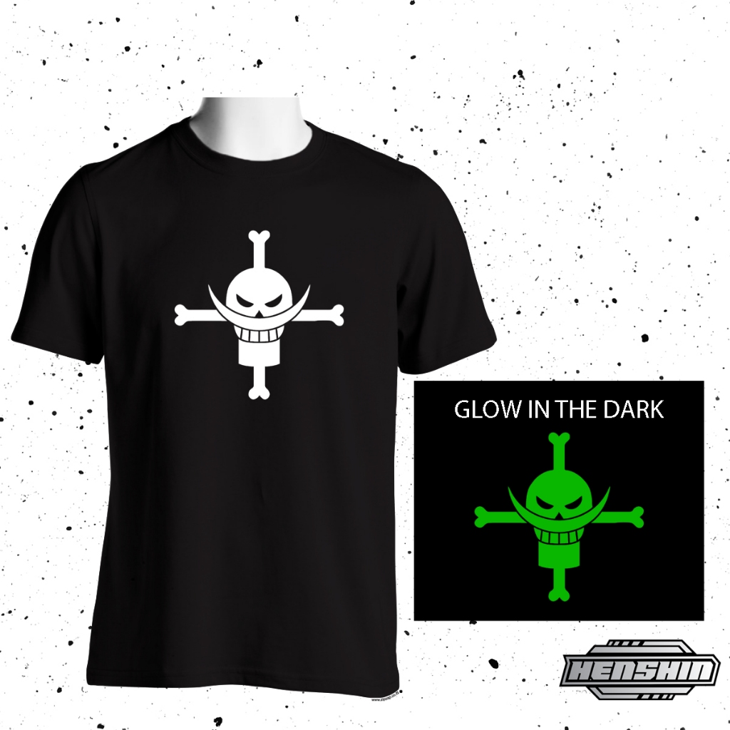 Kaos Terlaris Anime One Piece Shirohige Glow In The Dark