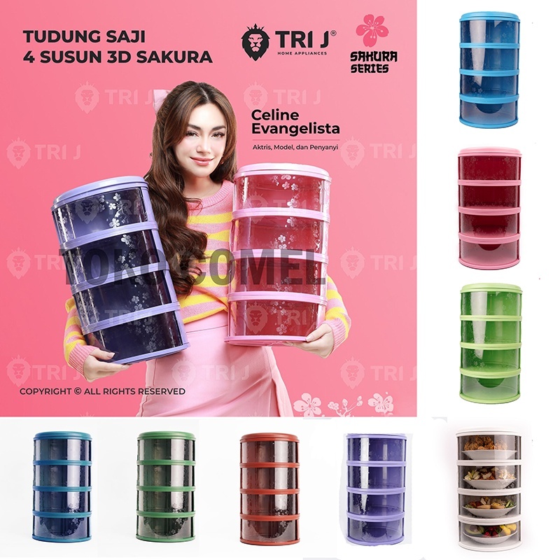 TUDUNG SAJI SAKURA 4 SUSUN TRI J