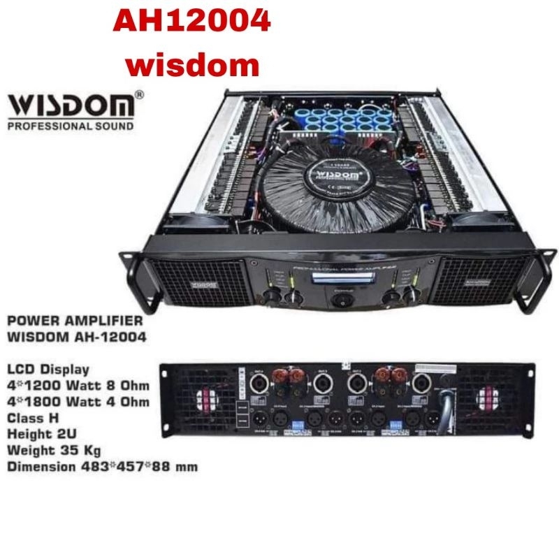 Power Amplifier 4 channel Wisdom AH12004 / Wisdom AH-12004