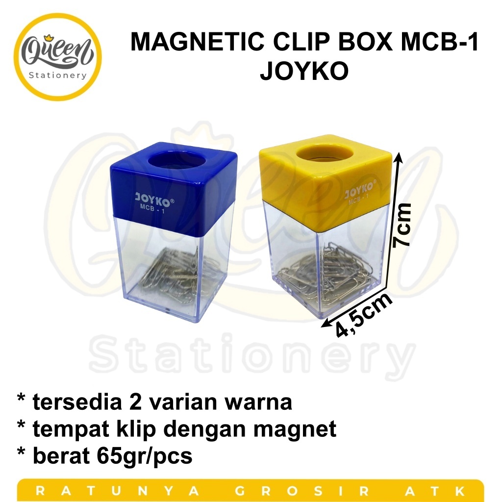 

1 PCS MAGNETIC CLIP BOX MCB-1 JOYKO WADAH TEMPAT PAPER CLIP (010206)