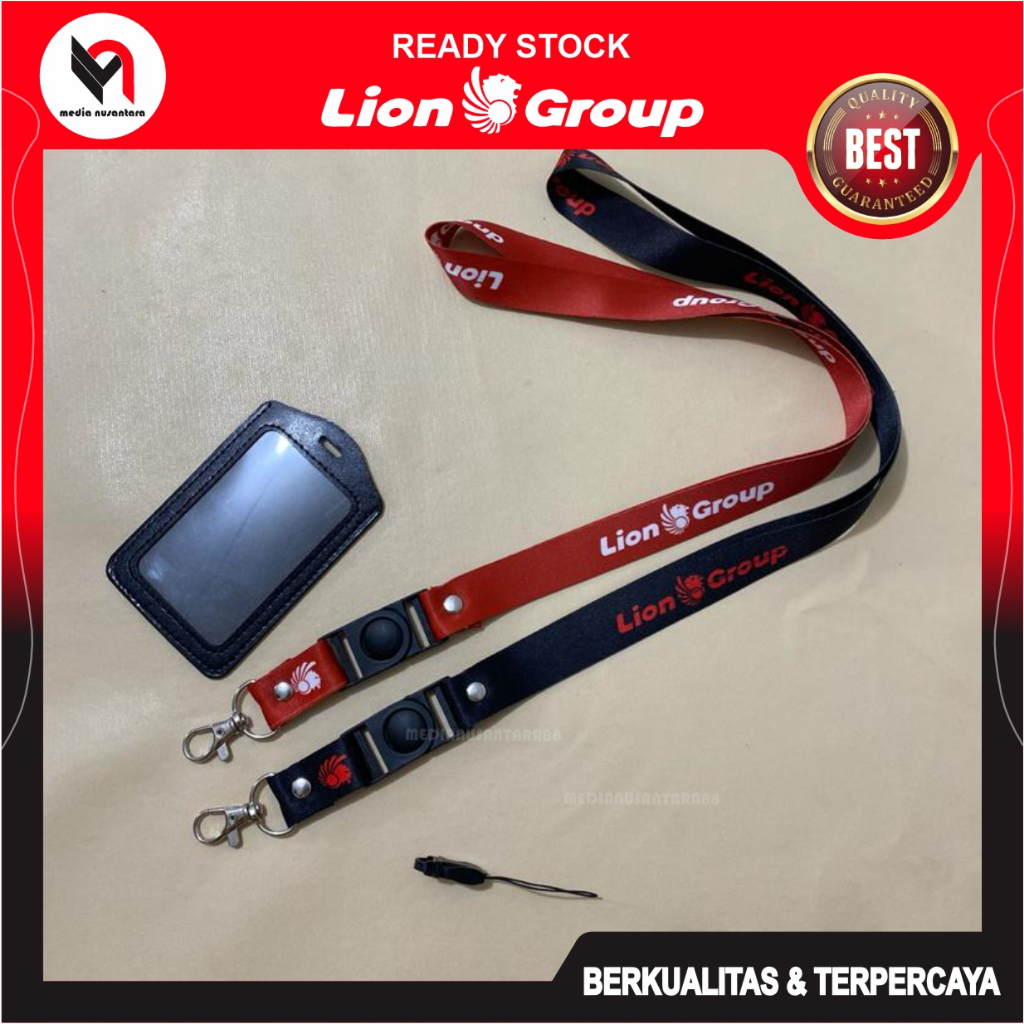 

Tali ID Card Lion Group Lanyard Printing 2 Sisi