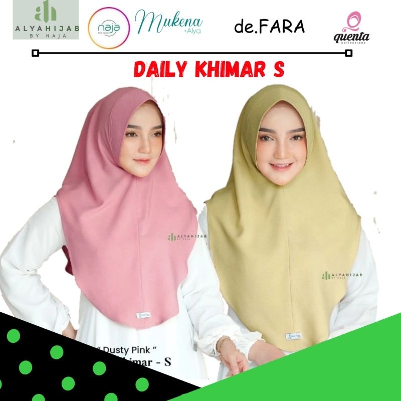 Daily Khimar Size S / Alya hijab by Naja/ Soft Pad / Khimar Instan Simpel / Khimar Anti Tembem