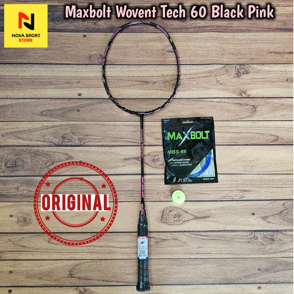 Raket Badminton Woven Tech 60 Black Pink