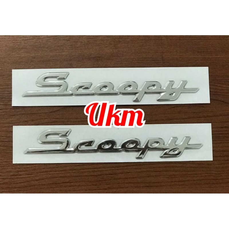 emblem scoopy fi 2013-2016 sepasang kanan kiri