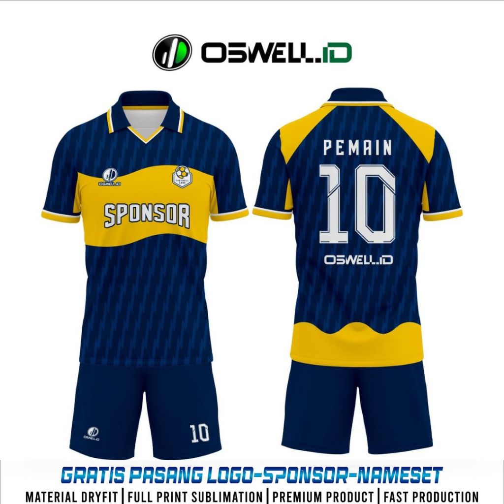 BAJU JERSEY FUTSAL DAN SEPAK BOLA FREE CUSTOM FULL PRINTING PREMIUM  [KODE OSWELL FO OS38]