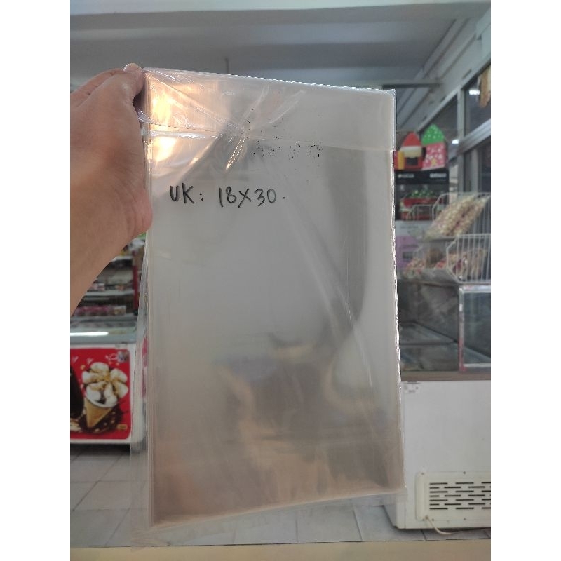 

PLASTIK OPP 18*30 ISI 50 LEMBAR TANPA LEM PEREKAT