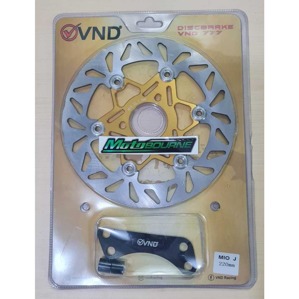Disc Piringan Cakram Rem Disc Brake VND 777 220 mm Mio J Mio-J M3 Fazzio Lubang Baut Cakram 3 Gold
