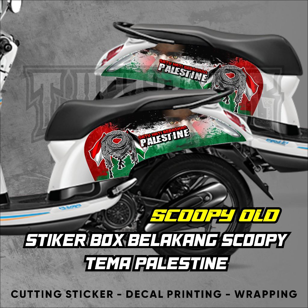 stiker palestina scoopy stiker body belakang scoopy palestina-stiker palestina body motor