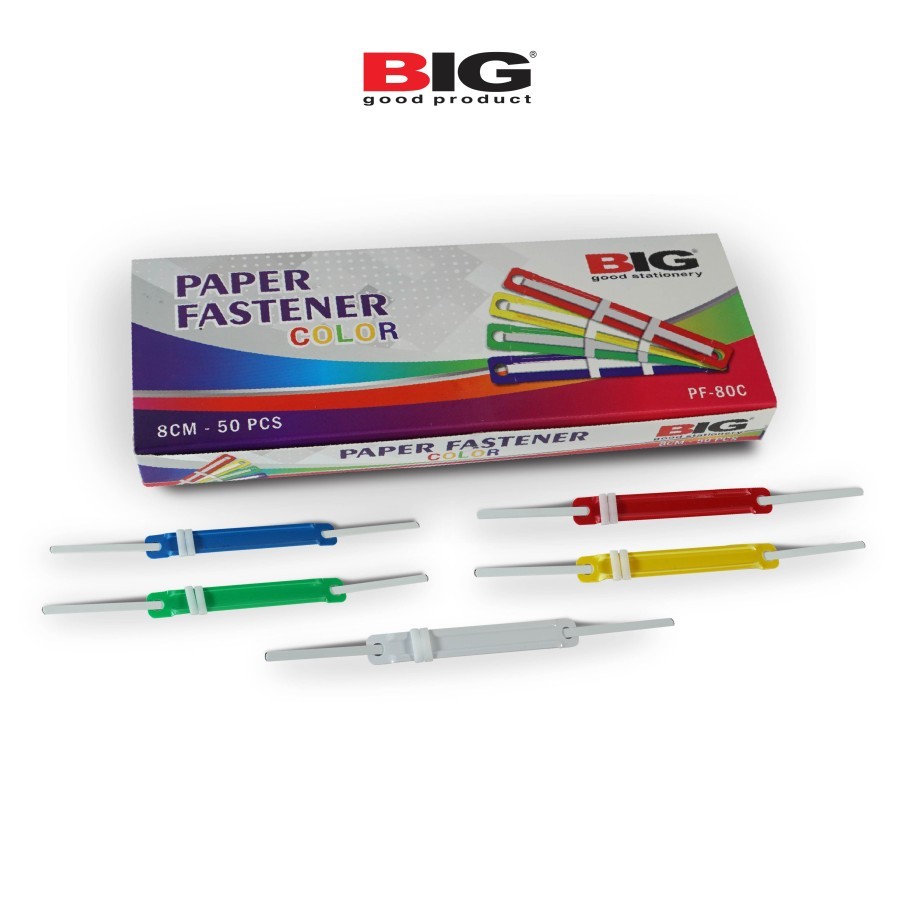 

TBMO Paper Fastener BIG Warna / Penjepit Kertas / Ako PF-80C