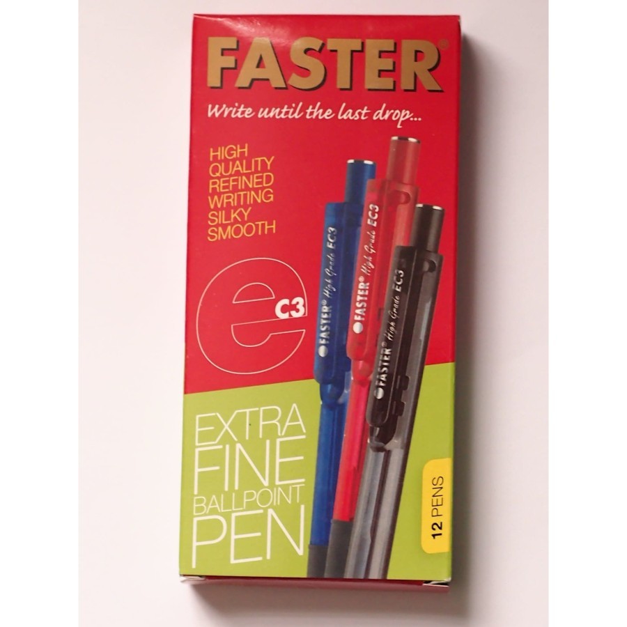 

Ballpoint/ Pulpen Faster EC3 ,0.7mm isi 12 pcs -black