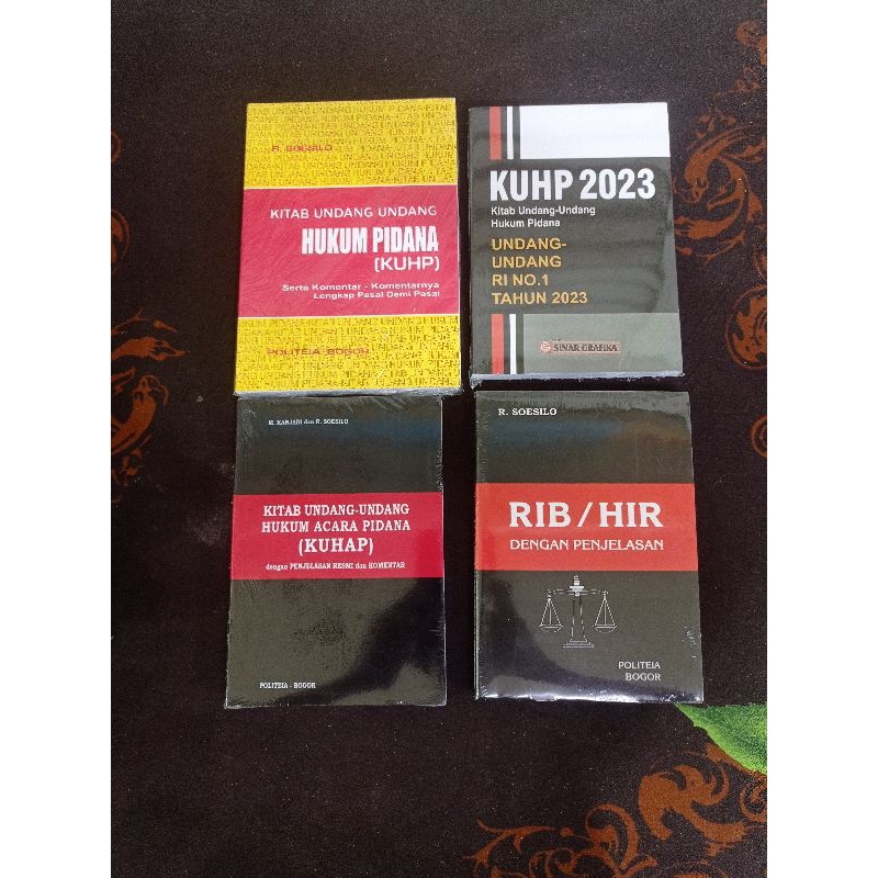 4 Buku Paket KUHP 2023, KUHP, KUHAP DAN RIB/HIR