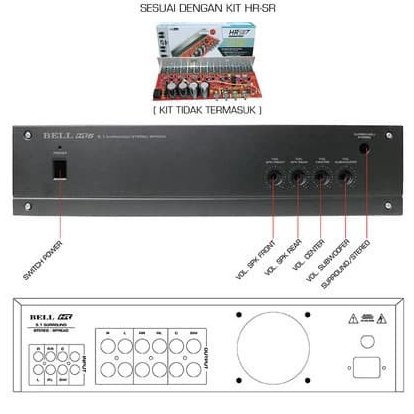 ☄️NEW✨ BOX BELL AMPLIFIER 5.1 HR-6 HR6 HR 6 STEREO AMPLIFIER HRSR BELL BGR BOX POWER AMPLI AUDIO 5.1