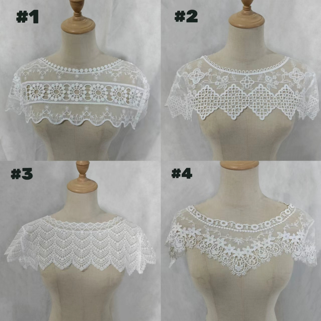 Kerah Palsu Renda Fake Collar Aksesoris Kerah baju Instan