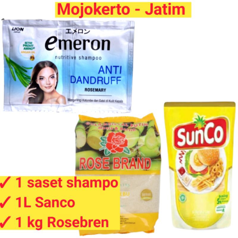 

shampo Emeron + gulo + minyak