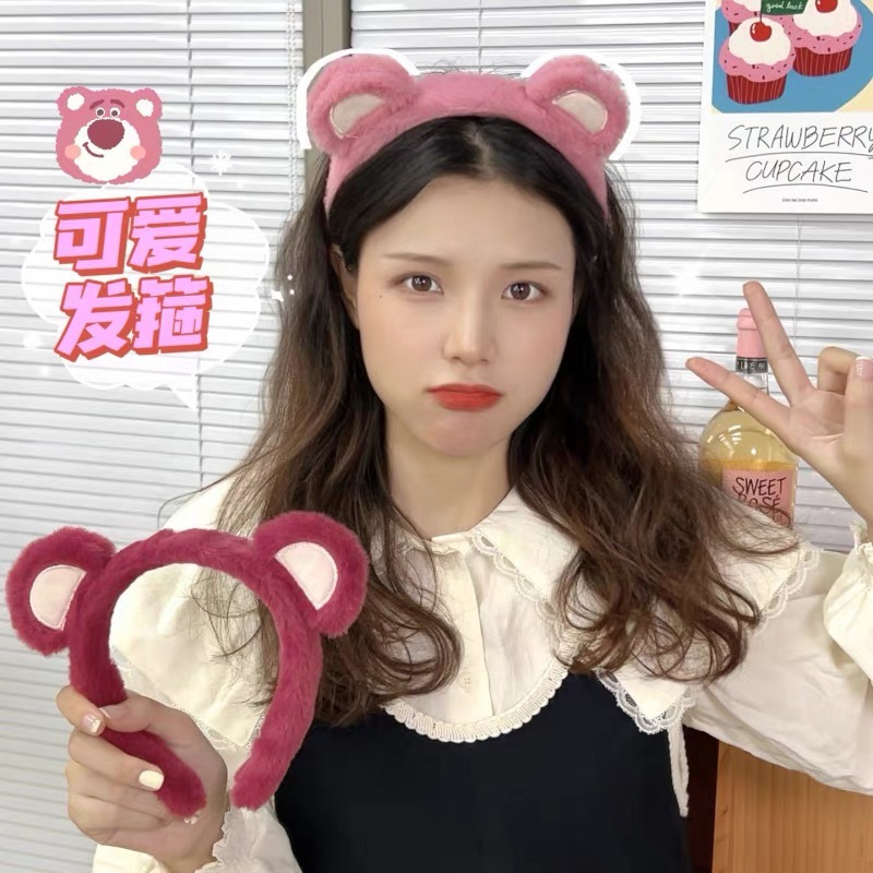 BANDO LOTSO BERUANG MERAH TOY STORY HEADBAND HAIRBAND AKSESORIS RAMBUT HAIR ACCESORIES LUCU