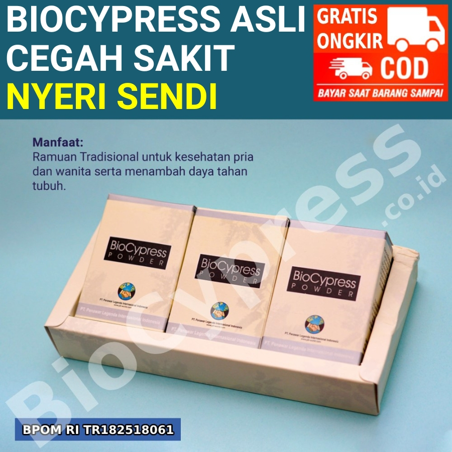 BioCypress Original Obat Herbal Sakit Nyeri Sendi isi 18 Saset  Powder Bio Cypress