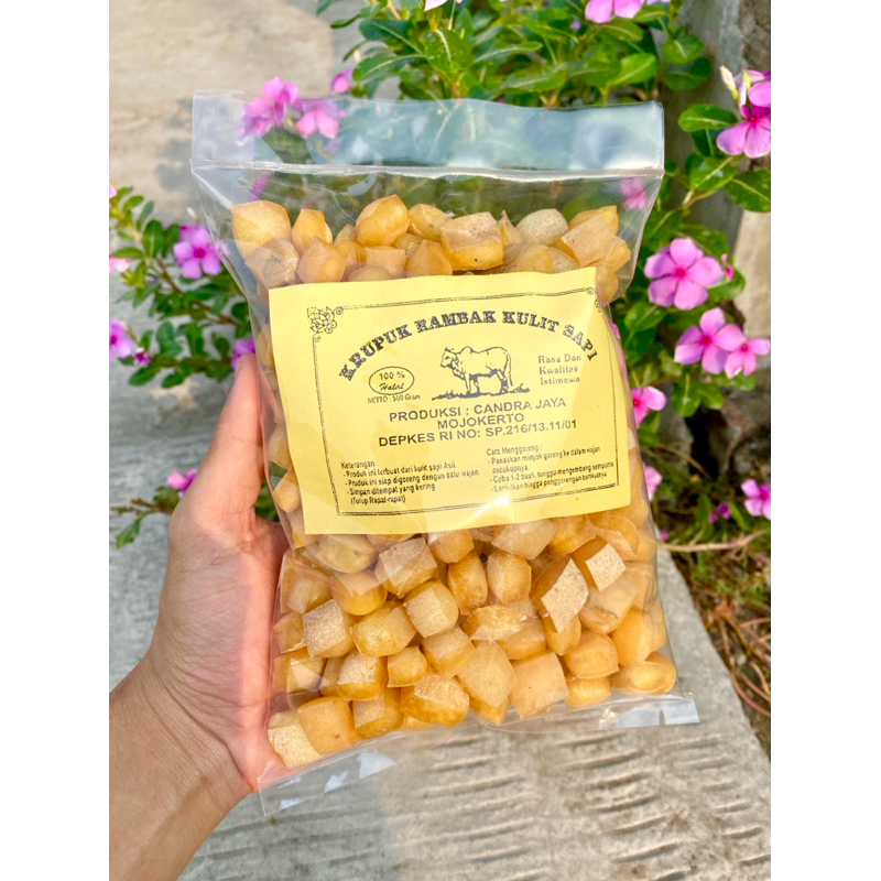 

KERUPUK KULIT SAPI / KRECEK RAMBAK SAPI / KERUPUK RAMBAK SAPI KUALITAS TERJAMIN / KOTAK / CANDRA JAYA
