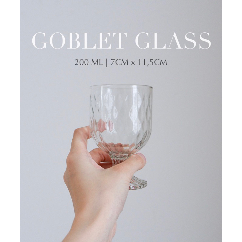 INKÁ Goblet Glass 200ml | Wine Glass | Gelas Kaca Bening Gelas Kaki Gelas Anggur Hampers Hadiah