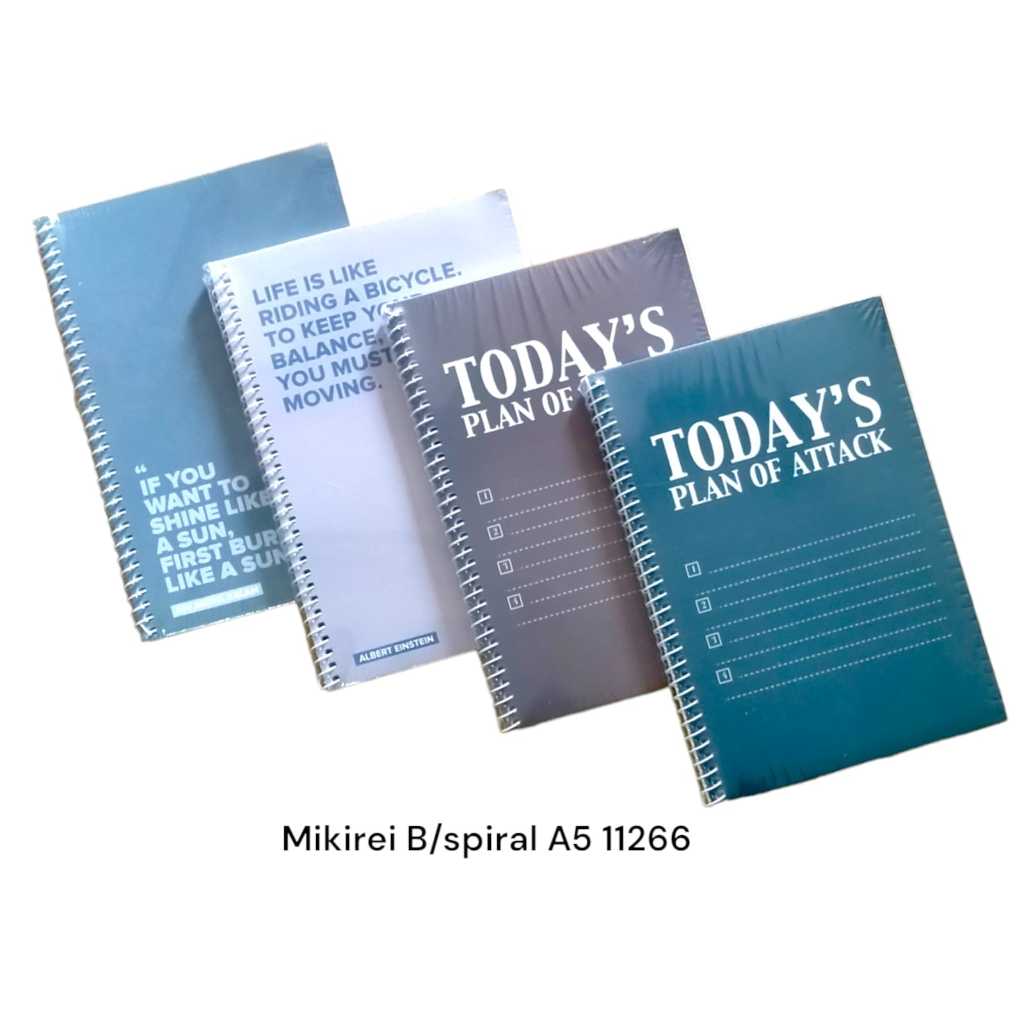 

Buku Catatan Spiral Ring Book A5 Garis Notepad Memo Mikirei