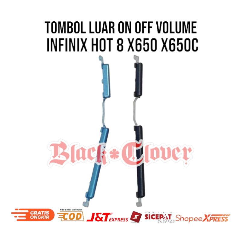 Tombol Luar On Off Volume Infinix Hot 8 X650 X650C Pernik Keypad Rubber Button Tombol Power On Of Vo