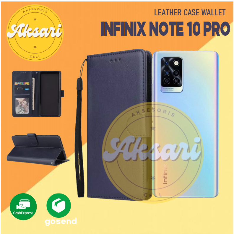 ( INFINIX NOTE 10 PRO ) Flip Case Premium-Flip Wallet Case Kulit-Casing Dompet ( AKSARI CELL )