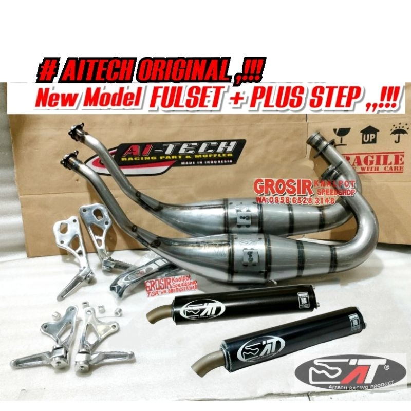 Paket MURAH Knalpot Aitech ORIGINAL New Model Gen 4 FULSET PLUS Step Non jomlo Thailand Cobra Big Vo