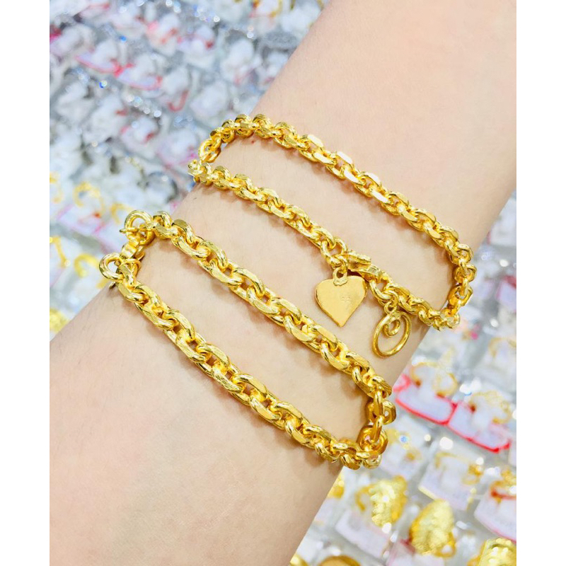 GELANG BELITUNG BAHAN SAPUH KUAT/LAPIS EMAS, Tok 999