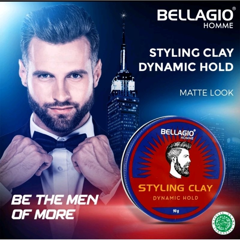 BELLAGIO POMADE STYLING CLAY I MINYAK RAMBUT