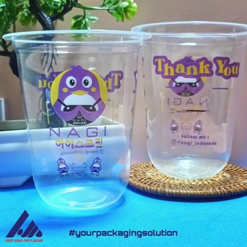 Cup oval STARINDO 12oz, 14oz & 16oz (Printing 2 warna)