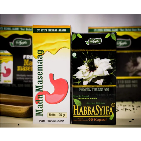 Habbasyifa Promo Pack (Habbasyifa 90 Kapsul free Masemag 125gr)/ Kapsul Habatusauda Herbal Asli