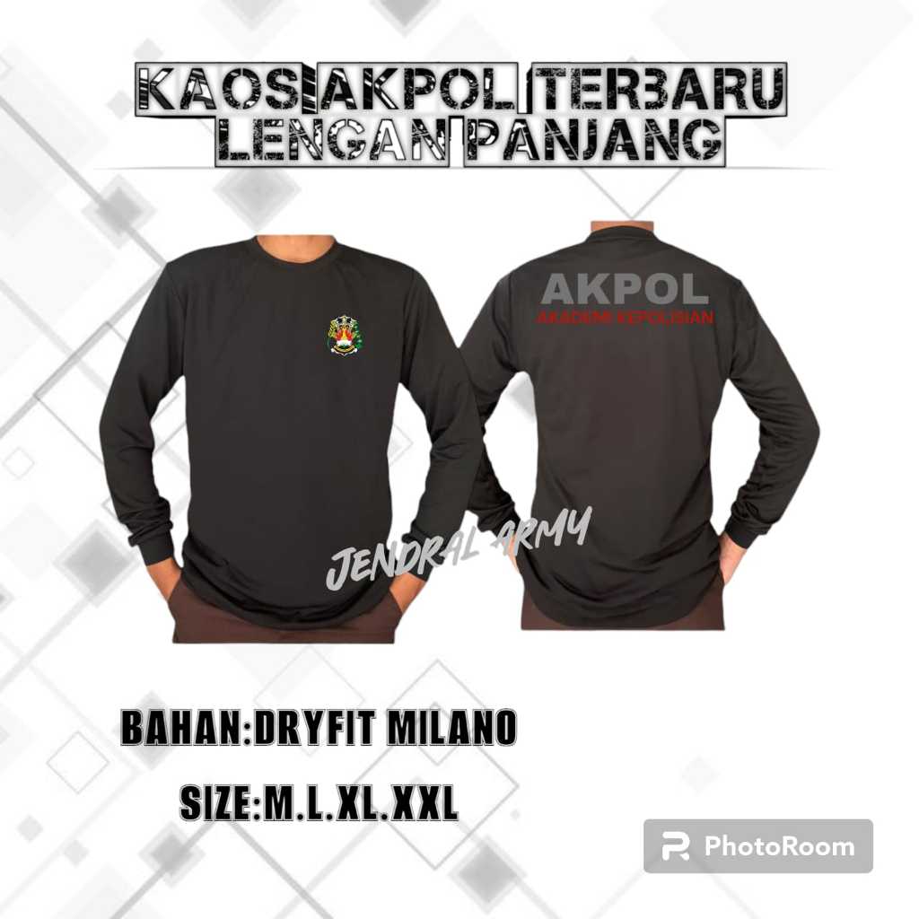 KAOS JERSEY AKPOL KAOS RUNNING AKPOL KAOS OLAH RAGA AKPOL LENGAN PANJANG BAHAN DRYFIT MILANO
