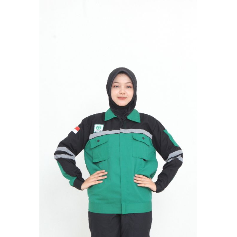 Atasan Wearpack Safety Hijau Hitam