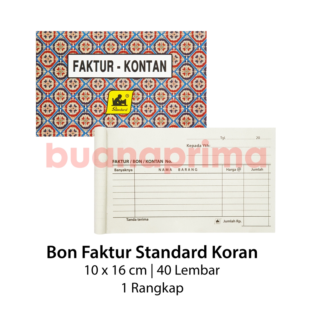 

Bon Faktur 1 ply Kecil Koran Standard Original Buku Nota Kontan Tidur