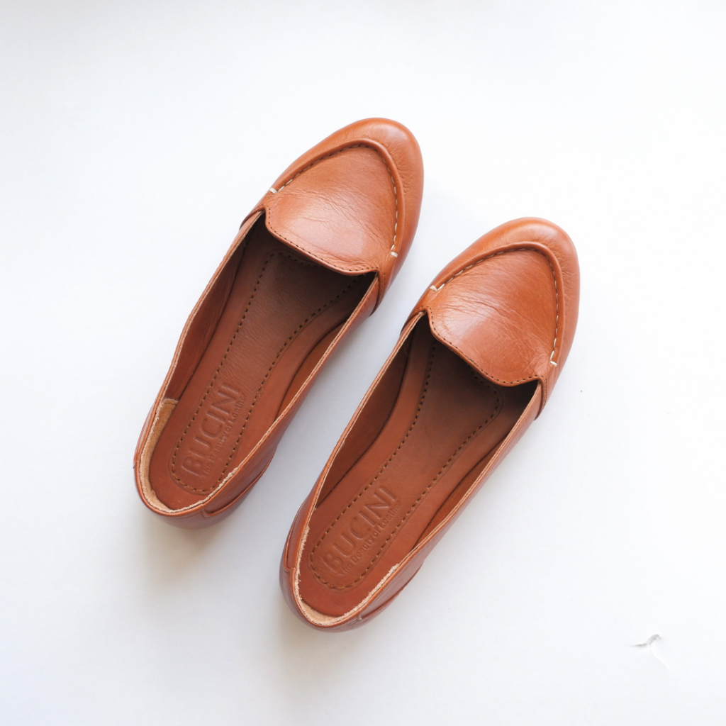 Sepatu Flat Wanita Kulit Asli Premium | BUCINI GV 101 NB Leather Flat Shoes