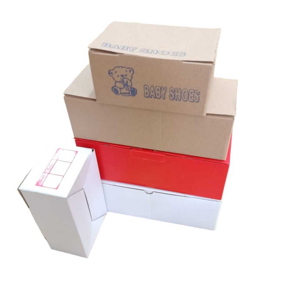 

Dus Kardus Sepatu Kosong Coklat Putih Merah Ukuran 16 x 10.5 x 7.5, 26 x 10 x 8.5, 19 x 10 x 7.5, 26 x 10 x 8.5, 27 x 13.5 x 9.5 , 26.5 x 11.5 x 9.5