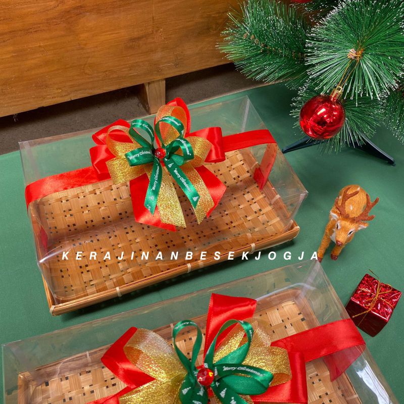 SPESIAL HAMPERS NATAL | PIRING BAMBU BERMIKA HIAS PITA | piring makanan piring saji piring cantik ha
