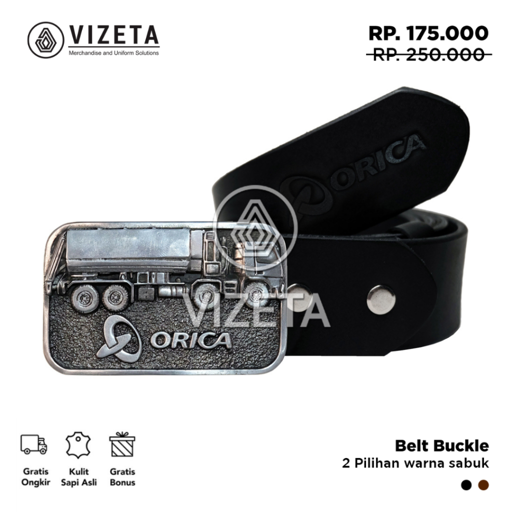 Sabuk Tambang Orica l Ikat Pinggang Pria l Gesper Casual l Aksesories Pria By Vizeta