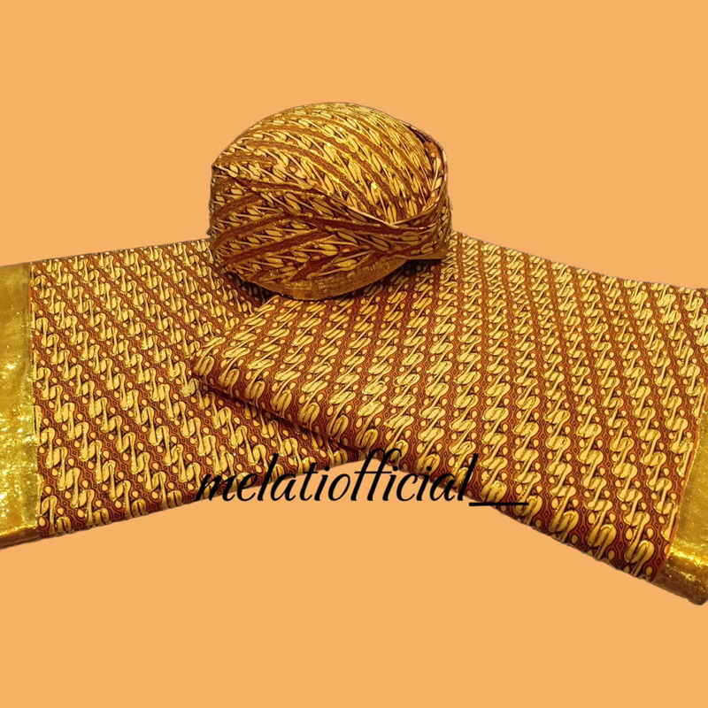 kain pengantin sunda / kain prada / kainprada dan blangkon