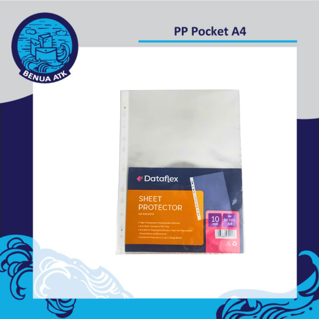 

PP Pocket / Sheet Protector A4 Dataflex [isi 10lembar] DF-741