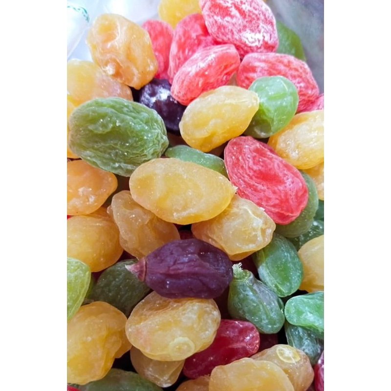 MANISAN ANEKA BUAH 500 GRAM MANISAN MIX MANISAN WARNA MANISAN CAMPURAN BUAH ZAITUN KURMA PLUM CERMAI