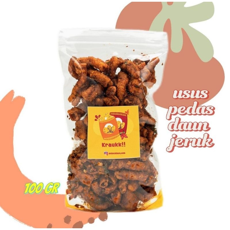 

Kripik Usus Pedas Daun Jeruk
