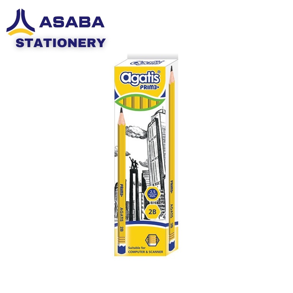 

Pensil Tulis Agatis Yellow Prime 2B - 1Box Isi 12 Pcs