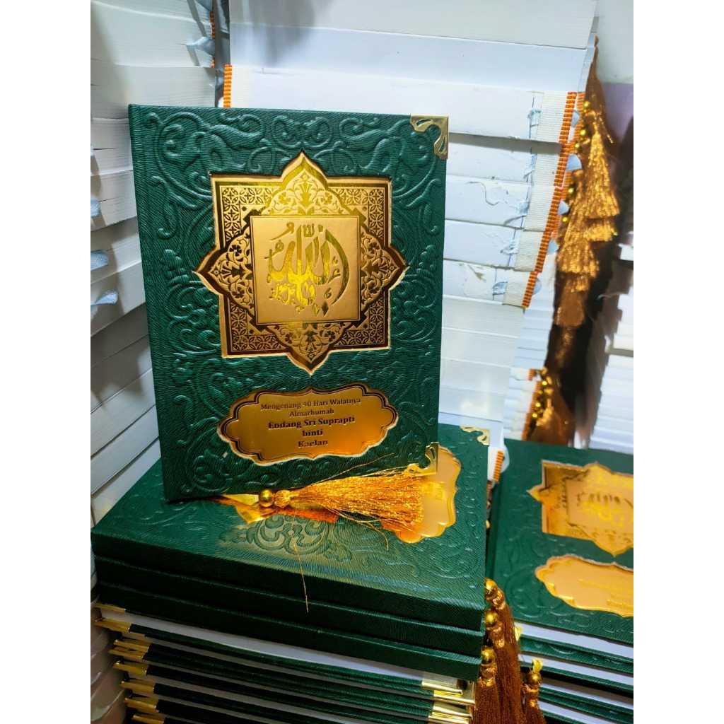 cetak buku yasin costm nama dan foto Almarhum/Almarhumah