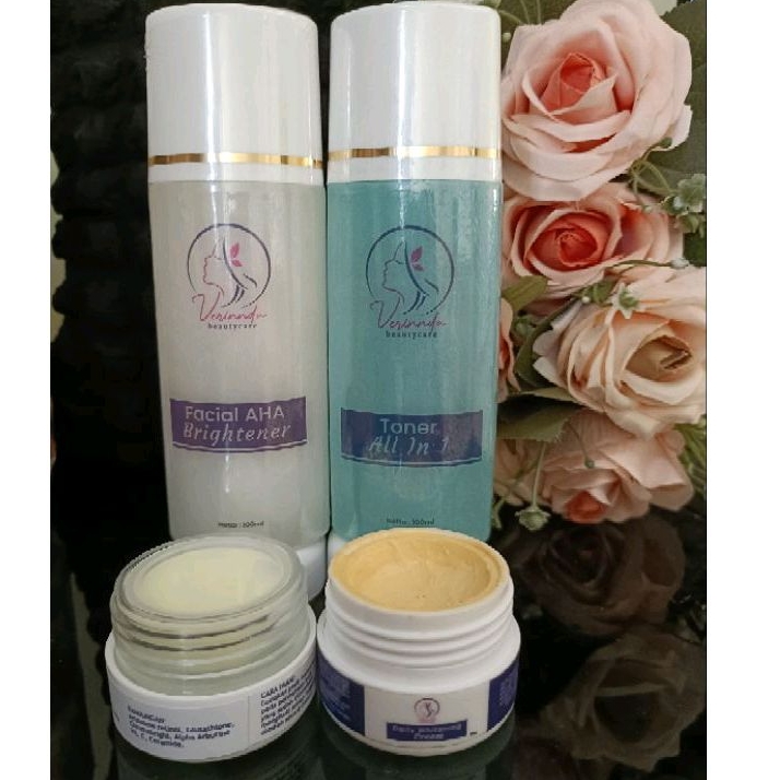 Paket whiteplus glowing BPOM verinnda/dr.widya skincare/ facial AHA/daily whitening